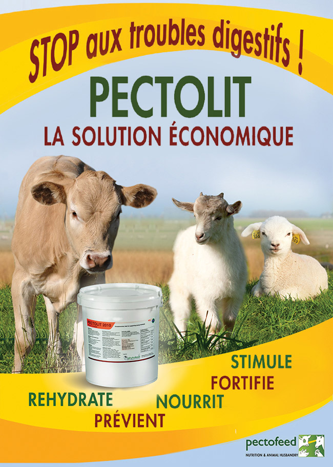 PECTOLIT 2010  anti-diarrhéiques sous forme de poudre repas qui apporte vitamines et oligoéléments